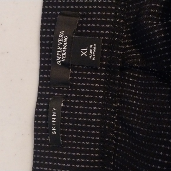 Vera Wang Women’s Pants Black Stretch Pattern Elastic Waist Career Office Sz XL - Picture 7 of 10